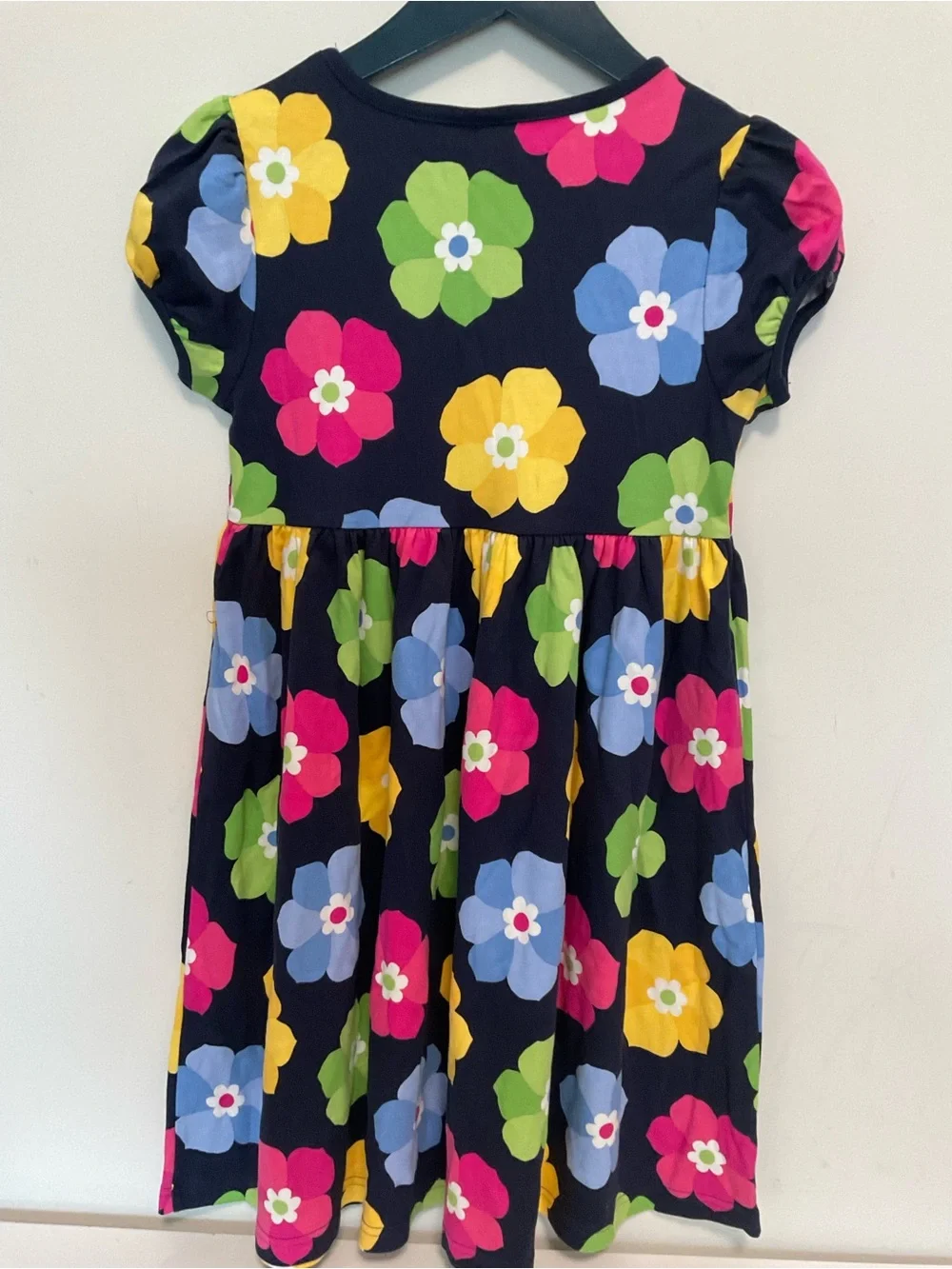 Gymboree Girls' Floral Navy Dress with Pink Ribbon Size 8 (NWT)